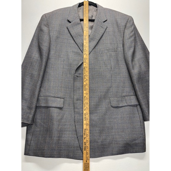 Lauren Ralph Lauren Mens Blazer 52R Silk Wool Sport Houndstooth Blazer - Picture 2 of 9